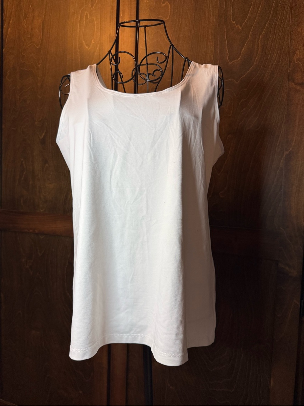 Chico's White Scoop Neck Tank Top